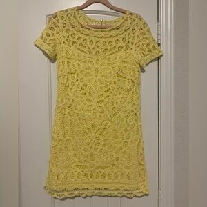 Yellow Floral Lace Lilly Pulitzer Dress